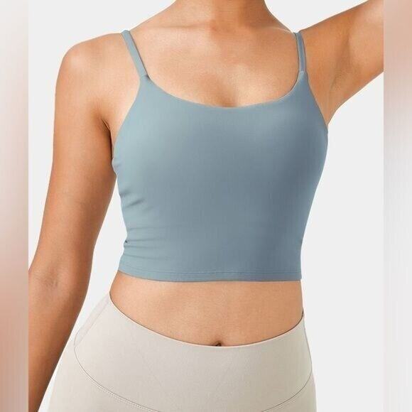 Halara In My Feels Basic Yoga Padded Workout Cropped Tank Top Activewear NWT S - Picture 9 of 9